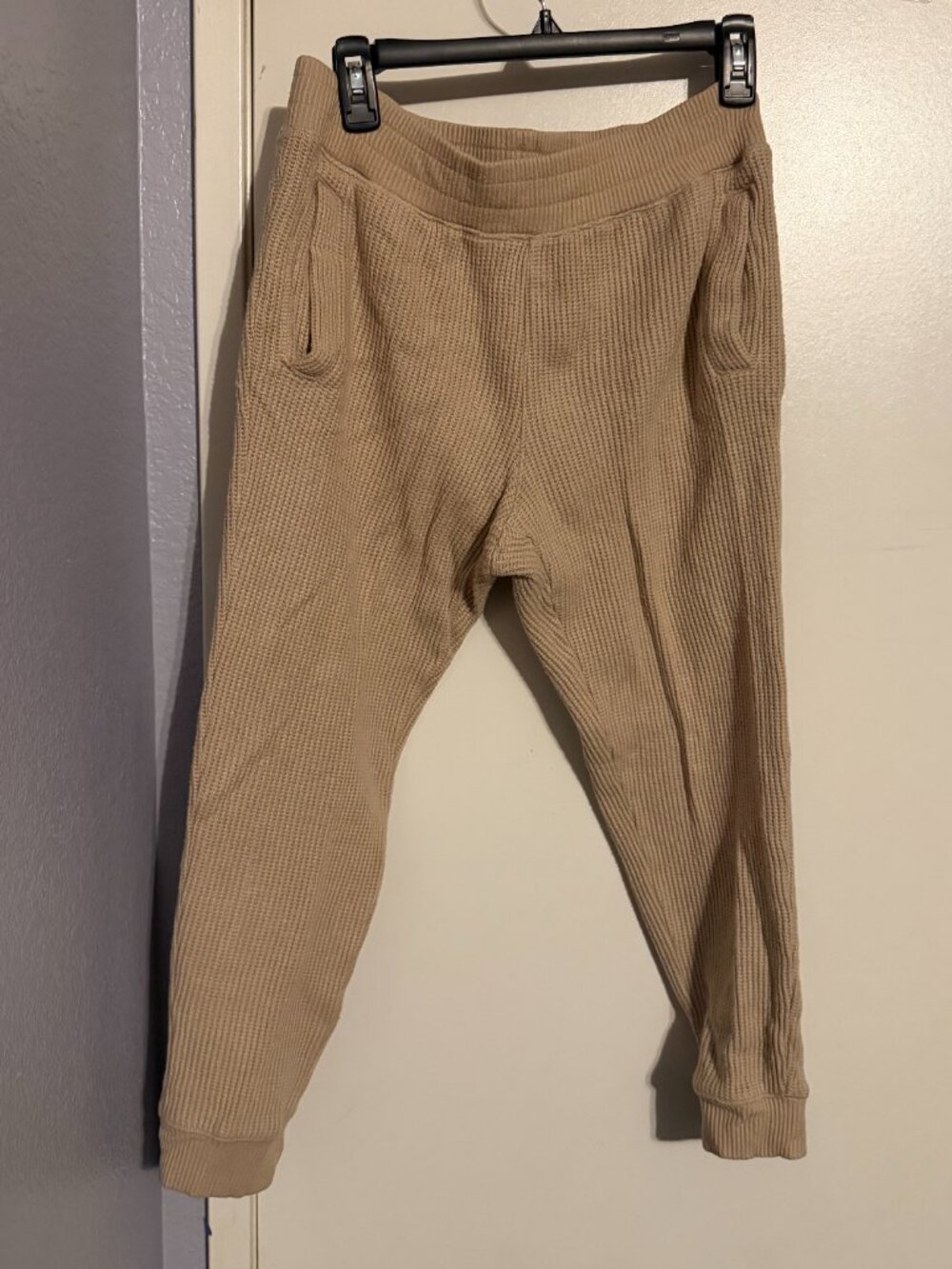 I.N.C Beige Waffle Knit Joggers